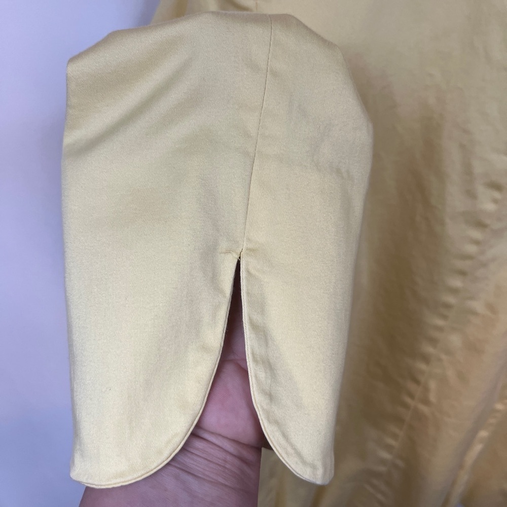 Yellow Blazer Top with 3/4 Sleeve and Lining Size 6P - Picture 4 of 8